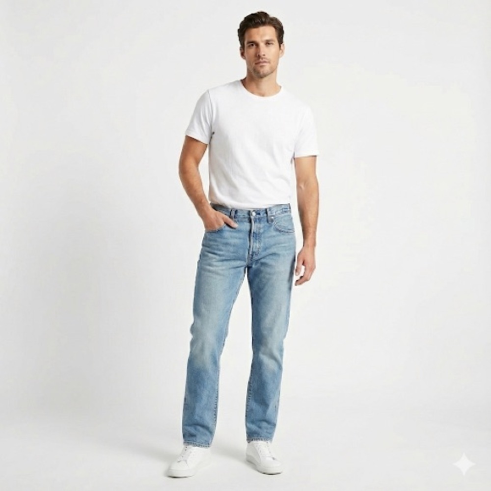Levis vintage 501 button fly straight leg jeans w38 l36